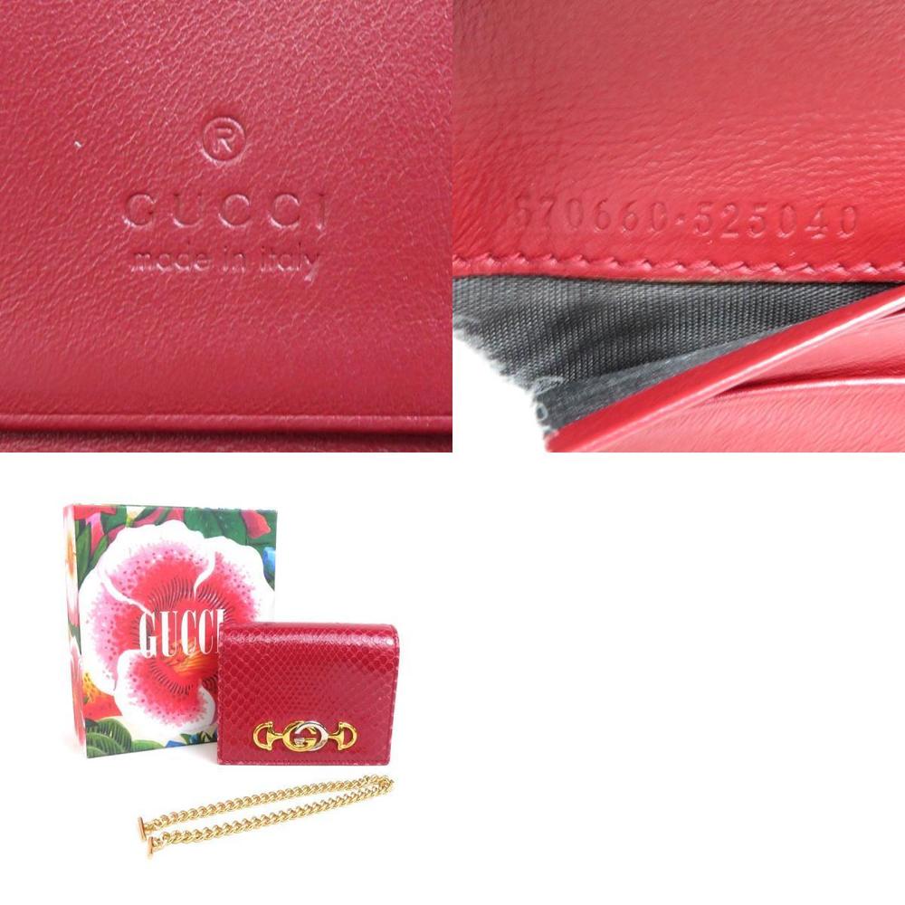 Gucci Red Python Wallet Zumi - image 5